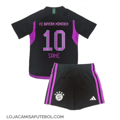 Camisa de Futebol Bayern Munich Leroy Sane #10 Equipamento Secundário Infantil 2023-24 Manga Curta (+ Calças curtas)